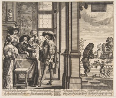 A tékozló fiú elhagyja otthonát, kb. 1636. alkotó: Unbekannt