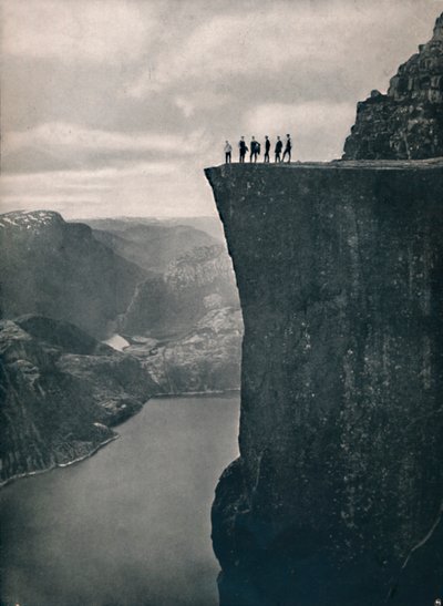 A szószék Lysefjordban, 1914. alkotó: Unbekannt