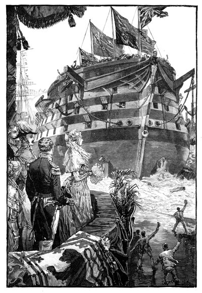 A királynő Trafalgar kilövésénél, 1841, 1900 alkotó: Unbekannt