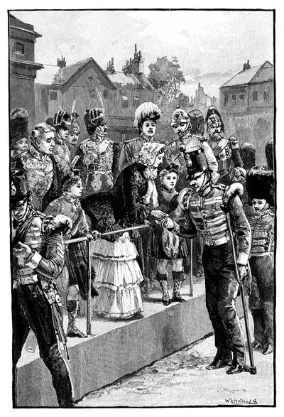 A krími érmet osztogató királynő, Horseguards Parade, London, 1850-es évek, 1888 alkotó: Unbekannt