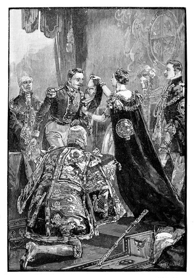 A királynő a franciák császárát a Harisnyakötő Renddel ruházza fel, 1855, 1888 alkotó: Unbekannt