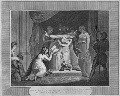 István király királynője, Matilda császárné könyörgése, férje nevében, 1838 alkotó: Unbekannt