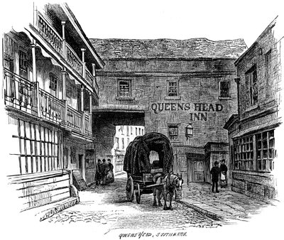The Queens Head Inn, Southwark, London, 1887 alkotó: Unbekannt