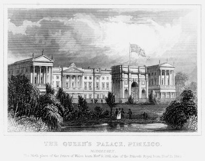 A Queens Palace, Pimlico, London, 1840-es évek alkotó: Unbekannt