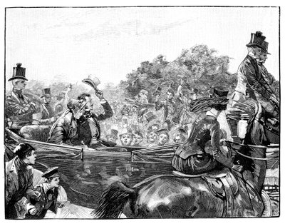 A Queens fogadása a Hyde Parkban, London, 1840-es évek, 1900 alkotó: Unbekannt