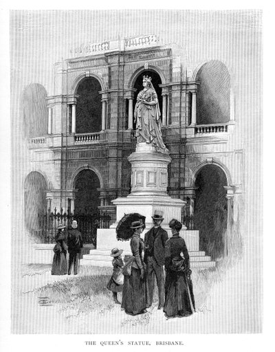 A Queens-szobor, Brisbane, Ausztrália, 1886 alkotó: Unbekannt