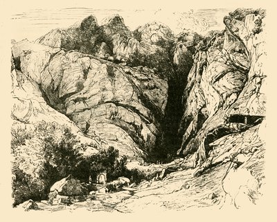 A delphoi szakadék a gallok visszaszorításának jelenete., 1890. alkotó: Unbekannt