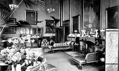 A Red Drawing Room a Speakers House-ban, Westminster palota, London, 1905 alkotó: Unbekannt