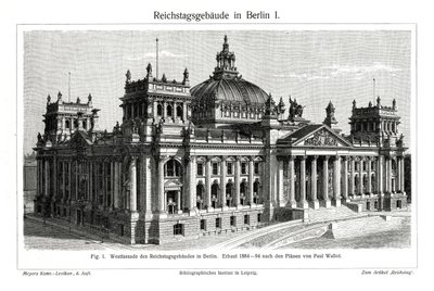 A Reichstag, Berlin, Németország, 19. század vége alkotó: Unbekannt