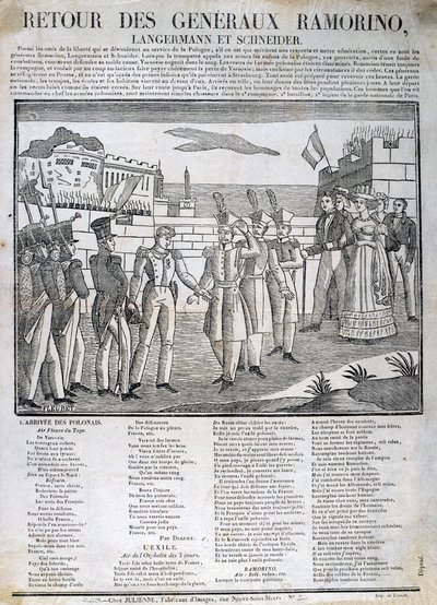 Ramorino tábornok visszatérése, 1831 alkotó: Unbekannt