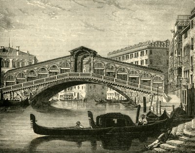 A Rialto, Velence, 1890. alkotó: Unbekannt