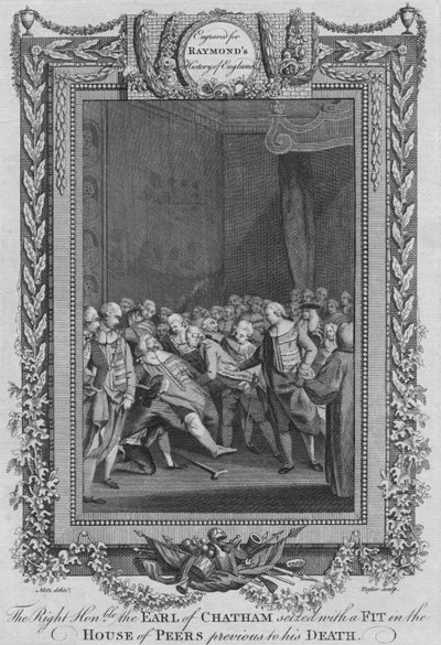 The Right Honorable, Chatham grófja, akit elkaptak a kortársak házában, 1787 alkotó: Unbekannt