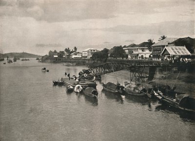 The River Bank and Strand Road, Moulmein, 1900. alkotó: Unbekannt
