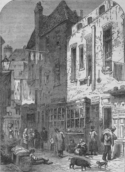 The Rookery of St Giles, London, 1850-1878 alkotó: Unbekannt