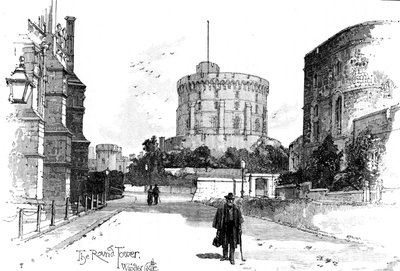 A kerek torony, windsori kastély, Berkshire, 1900 alkotó: Unbekannt
