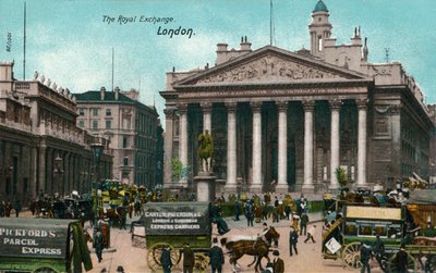 The Royal Exchange, London, 1910 alkotó: Unbekannt