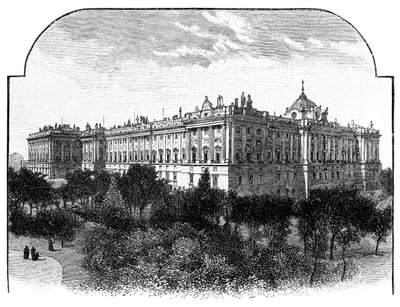 Királyi Palota, Madrid, Spanyolország, 1900 alkotó: Unbekannt