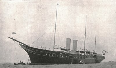 A királyi jacht elhagyja a Wight-szigeti Cowest, 1902. augusztus 6-án. alkotó: Unbekannt