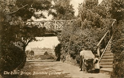 The Rustic Bridge, Boscombe Gardens, Bournemouth, Dorset, c1900-c1919 alkotó: Unbekannt