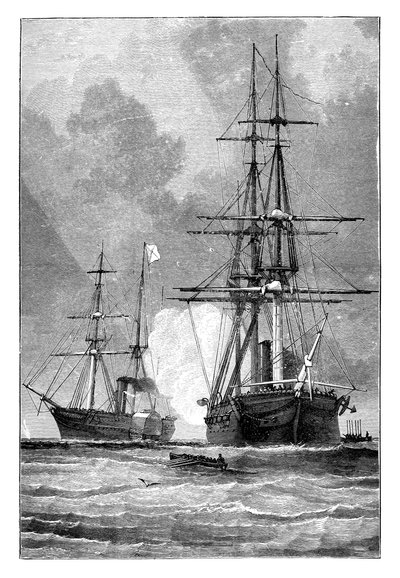 A San Jacinto, a Trent megállítása, 1861 alkotó: Unbekannt