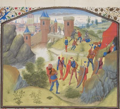 Antiochia ostroma. Türoszi Vilmos miniatúrája a Historiából, 1460-as évek alkotó: Unbekannt