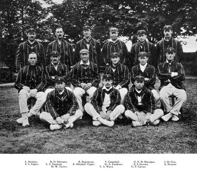 A dél-afrikai krikettcsapat 1912-ben alkotó: Unbekannt
