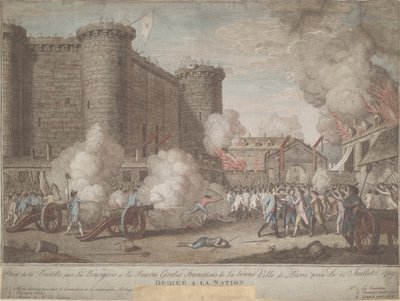 A Bastille megtámadása 1789. július 14-én alkotó: Unbekannt