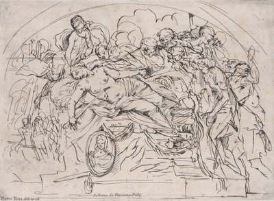 Dido öngyilkossága, 1650-1700. alkotó: Unbekannt