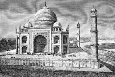 A Taj Mahal, Agra, India, 1895 alkotó: Unbekannt