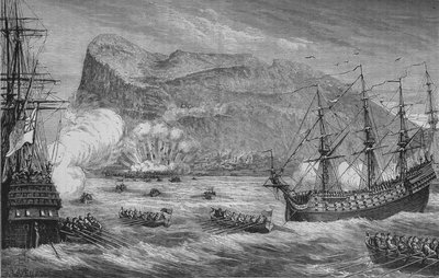 Gibraltár elfoglalása, 1704. augusztus, 1880 alkotó: Unbekannt