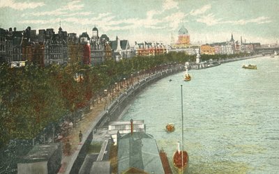 The Thames Embankment, London, 1915. alkotó: Unbekannt