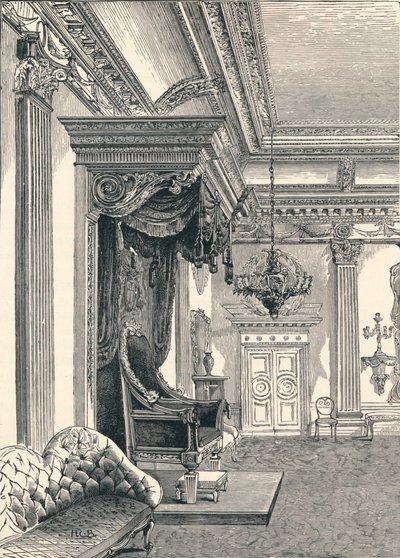 The Throne Room Dublin Castle, 1896 alkotó: Unbekannt