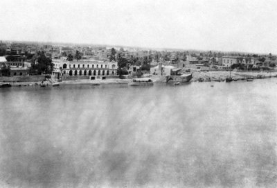 A Tigris folyó a 31. brit általános kórházból, Bagdad, Mezopotámia, I. világháború, 1918 alkotó: Unbekannt