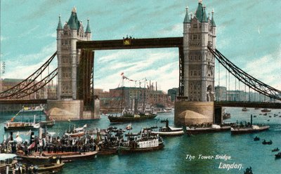 A Tower Bridge, London, 1910 alkotó: Unbekannt