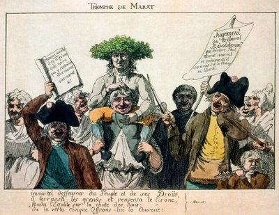 Marat diadala, 1793 alkotó: Unbekannt