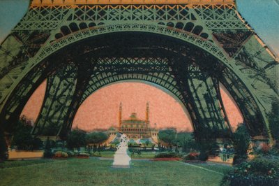 A Trocadéro az Eiffel-torony alatt, Párizs, 1920 alkotó: Unbekannt