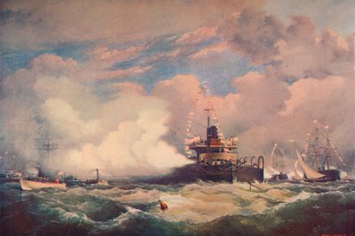 A Torony páncélos hajó pusztítása Spitheadnél, 1873 1906 alkotó: Unbekannt