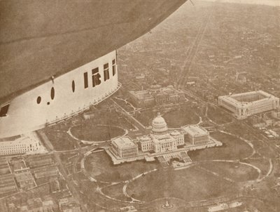 A Los Angeles-i amerikai léghajó Washington feletti repülésben, 1927 alkotó: Unbekannt