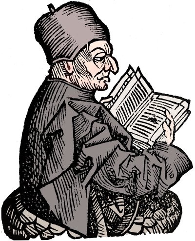 The Venerable Bede c673-735, angolszász teológus, tudós és történész, 1493 alkotó: Unbekannt