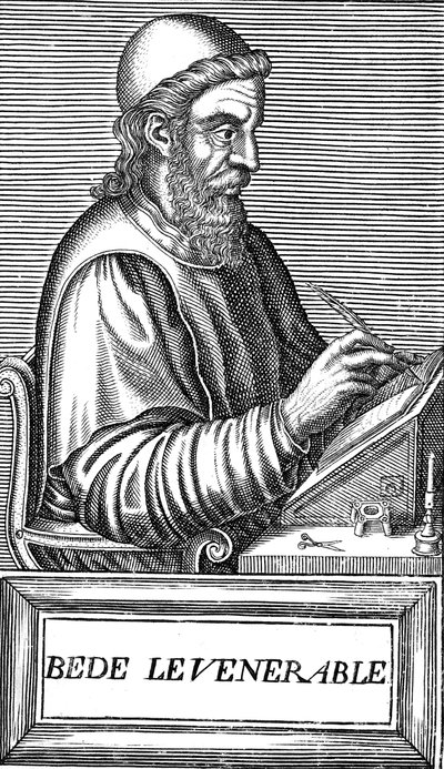 The Venerable Bede c673-735, angolszász teológus, tudós és történész, c1584 alkotó: Unbekannt