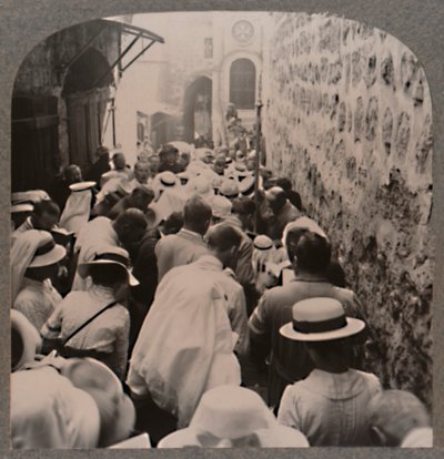 A Via Dolorosa az Antonio-toronytól a Szent Sír-templomig, 1900 alkotó: Unbekannt