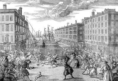 Billingsgate nézete és humora, 1736 alkotó: Unbekannt