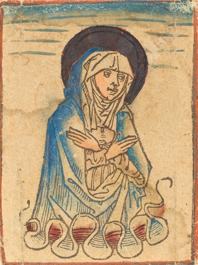 A Szűz a felhőkben c. 14701480. alkotó: Unbekannt