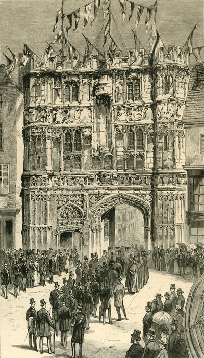 A látogatók bemutatása a dékánnak: Gyarmati és indiai látogatók Canterburyben, 1886. alkotó: Unbekannt