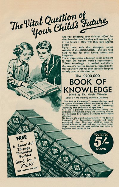 Gyermekeid jövőjének létfontosságú kérdése – A tudás könyve, 1935 alkotó: Unbekannt