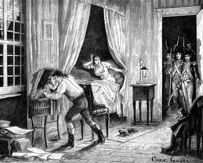 Camille Desmoulins letartóztatása, 1794. március 31. 1882-1884 alkotó: Unbekannt