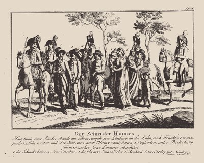 Schinderhannes letartóztatása, 1802. alkotó: Unbekannt