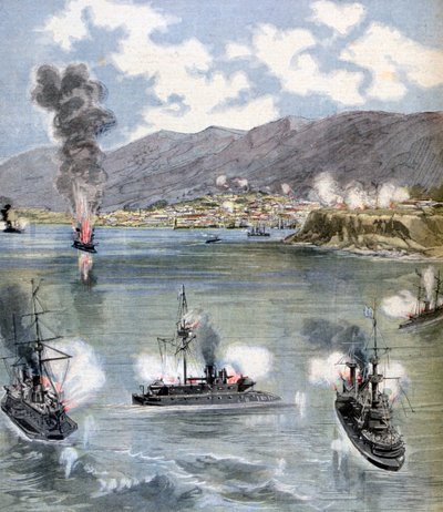 A Valparaiso elleni támadás, a chilei forradalom, 1891 alkotó: Unbekannt