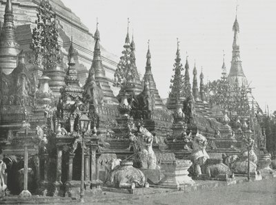 A Grand Pagoda alapja, Rangoon, Burma, 1895. alkotó: Unbekannt