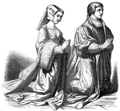 Gand burzsoáziája imádkozik, 1846. XV. század alkotó: Unbekannt